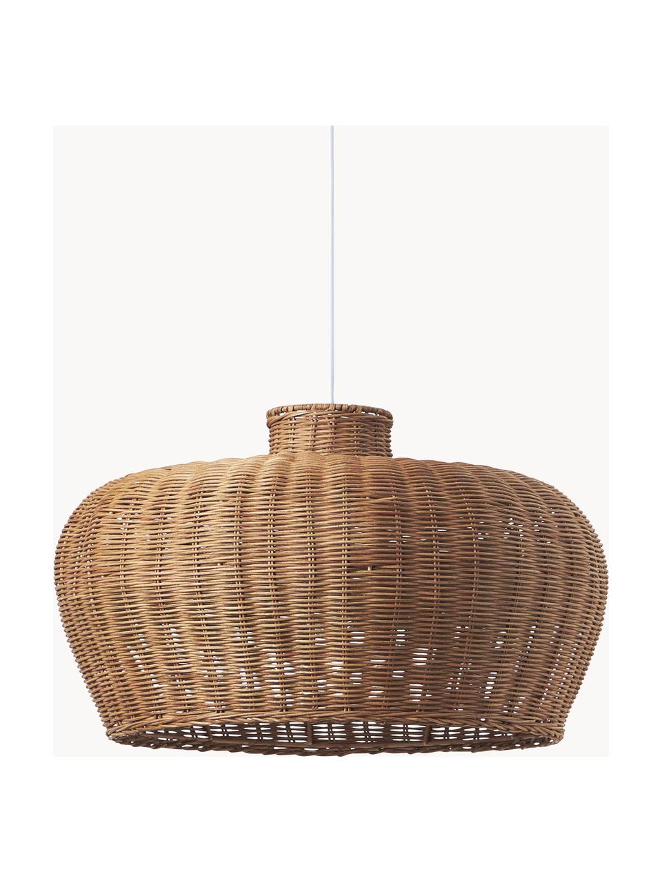 Hanglamp Krisa van rotan, Metaal, rotan, Bruin, Ø 35 x H 46 cm