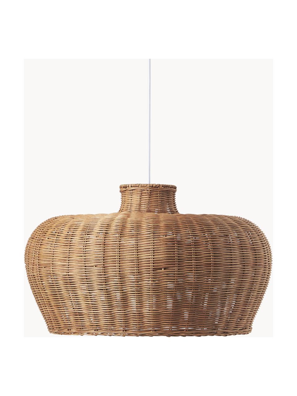 Hanglamp Krisa van rotan, Metaal, rotan, Bruin, Ø 35 x H 46 cm