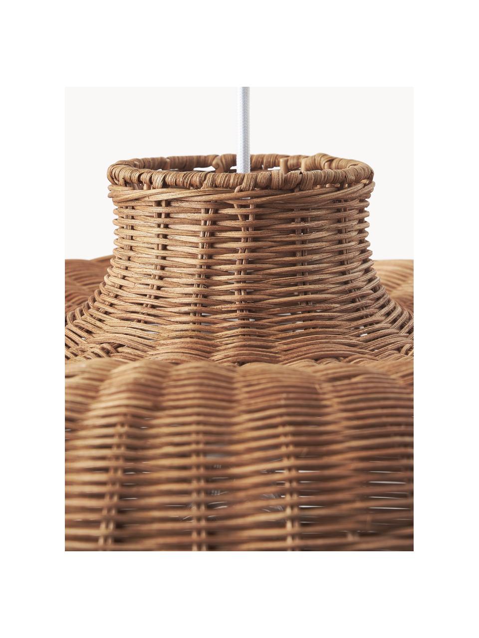 Lampada a sospensione in rattan Krisa, Metallo, rattan, Marrone, Larg. 50 x Alt. 150 cm