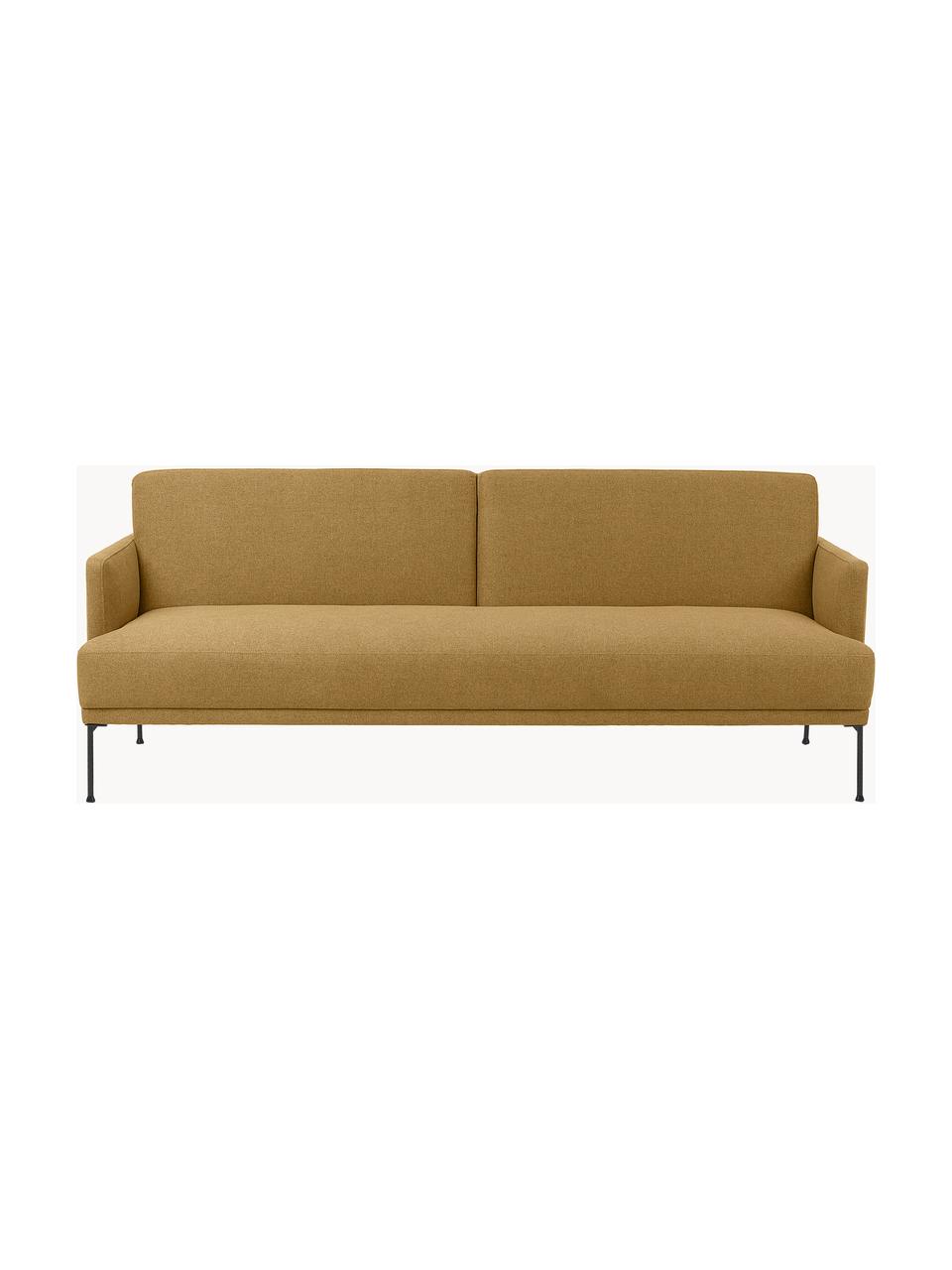 Pohovka na spanie Fluente (3-miestna), Horčičová, Š 220 x H 88 cm