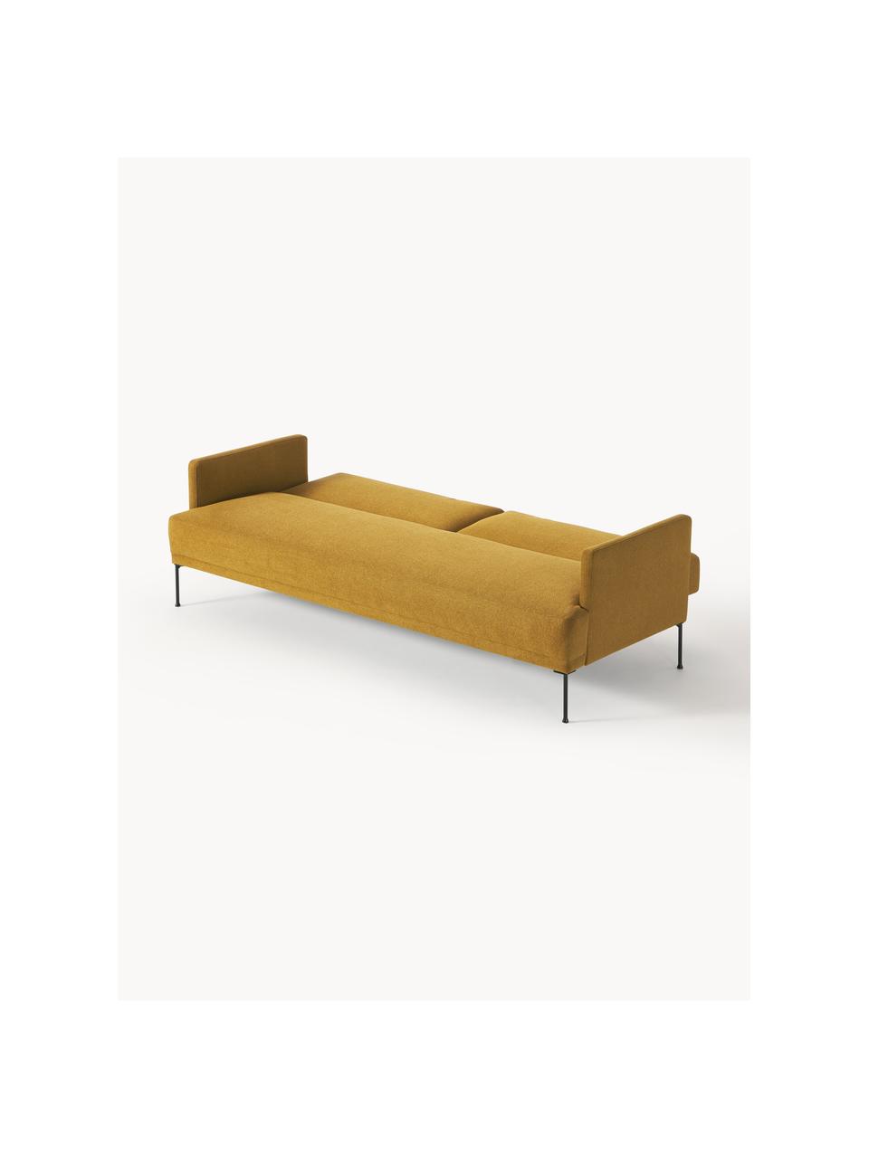 Schlafsofa Fluente (3-Sitzer), Bezug: 100 % Polyester Der strap, Gestell: Massives Kiefernholz, Webstoff Ocker, B 220 x T 88 cm