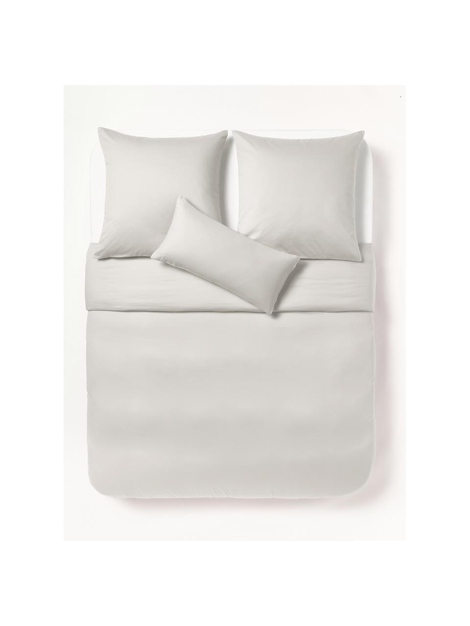 Baumwollsatin-Bettdeckenbezug Comfort, Webart: Satin Fadendichte 250 TC,, Hellgrau, B 200 x L 200 cm