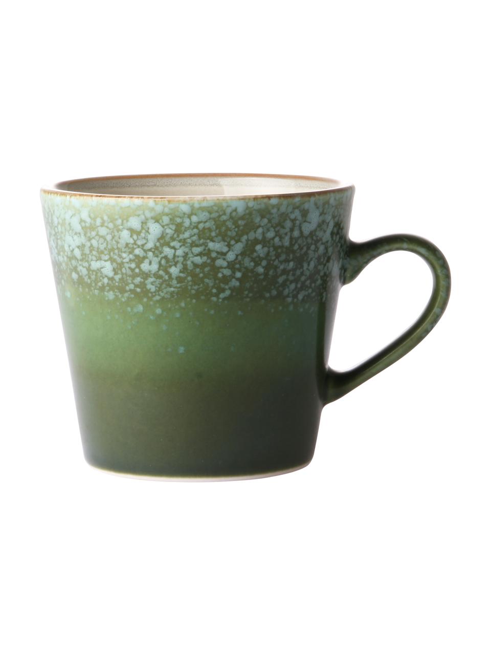 Tasses rétro artisanales 70's, 4 élém., Grès cérame, Multicolore, Ø 12 x haut. 9 cm, 300 ml