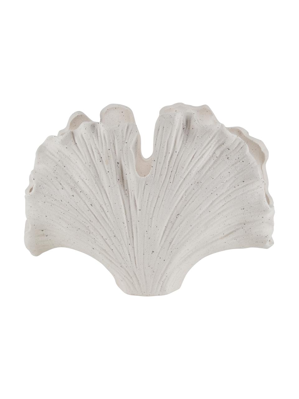 Jarrón de cerámica Seashell, Cerámica, Blanco crema, An 32 x Al 23 cm