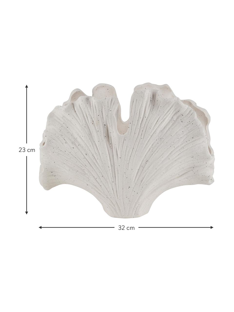 Jarrón de cerámica Seashell, Cerámica, Blanco crema, An 32 x Al 23 cm
