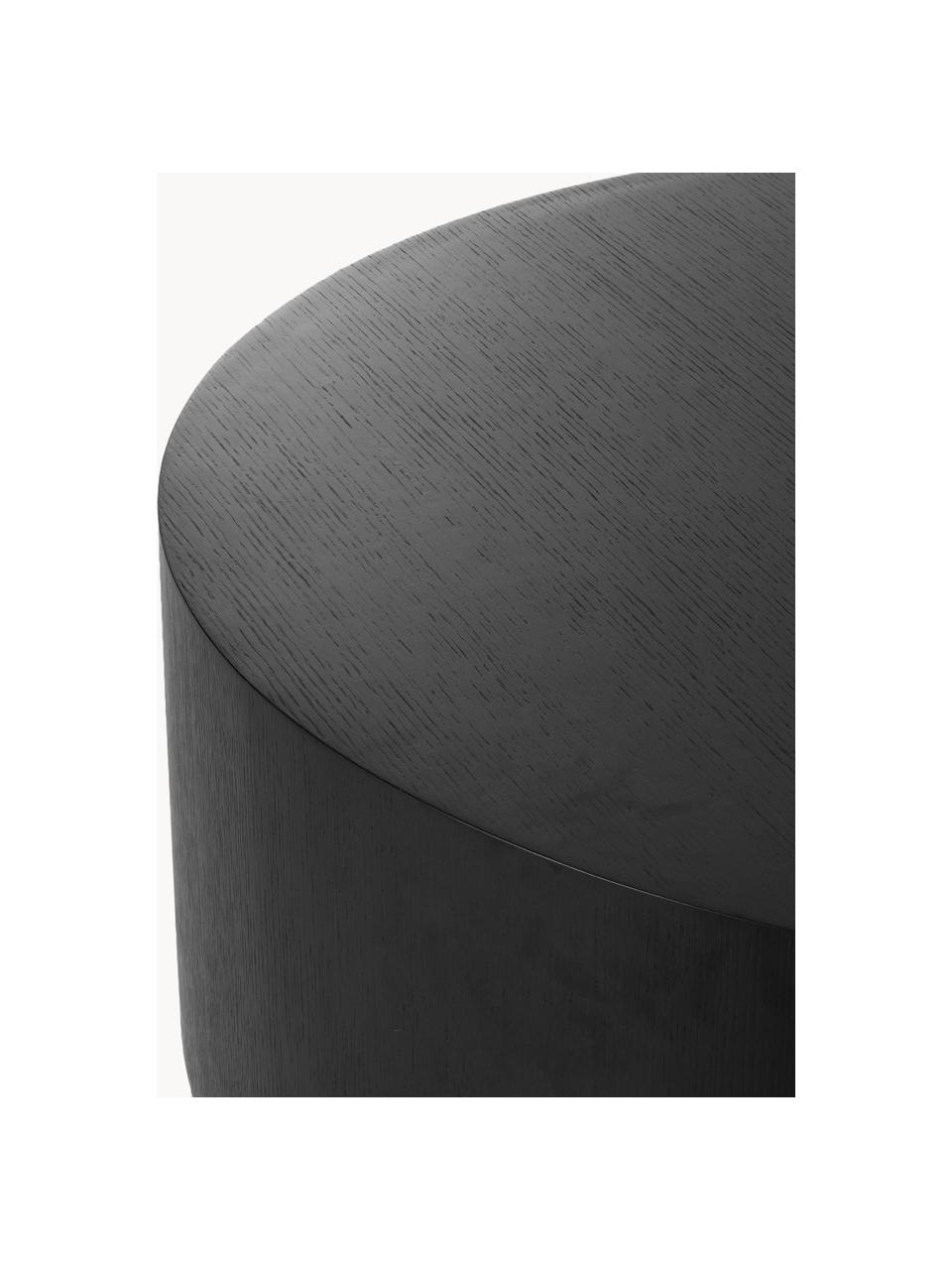 Okrągły stolik kawowy Clarice, Korpus: płyta pilśniowa średniej , Noga: metal powlekany, Czarny, odcienie złotego, Ø 60 cm