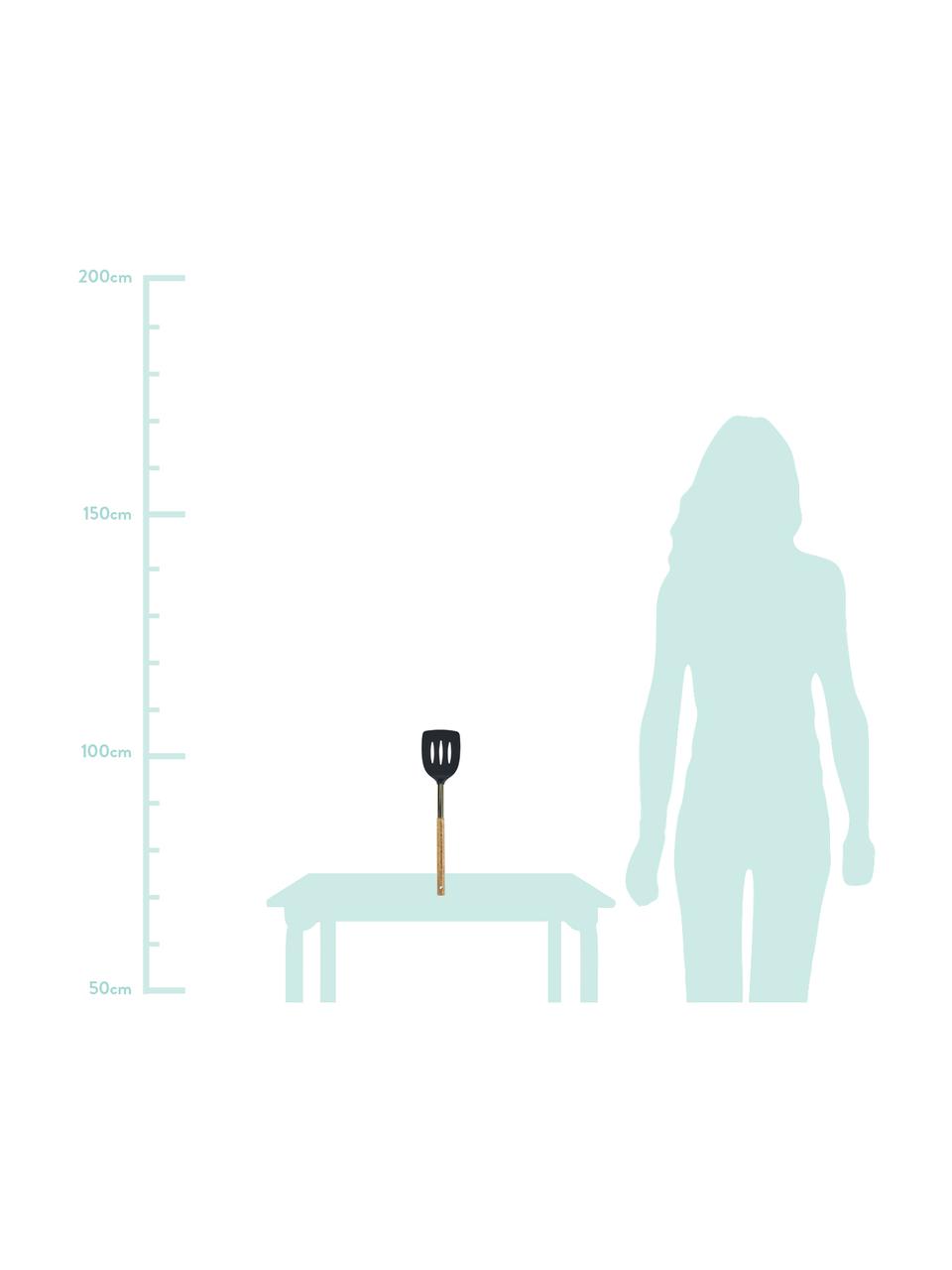 Szpatułka z uchwytem z drewna akacjowego Lula, Drewno akacjowe, tworzywo sztuczne, Drewno akacjowe, odcienie mosiądzu, czarny, D 35 cm