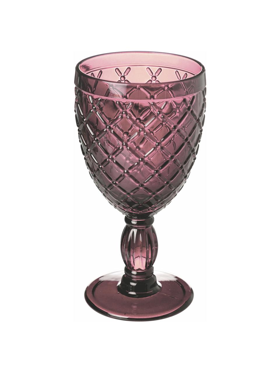Verres à vin Rombi, 6 élém., Verre, Multicolore, Ø 9 x haut. 17 cm