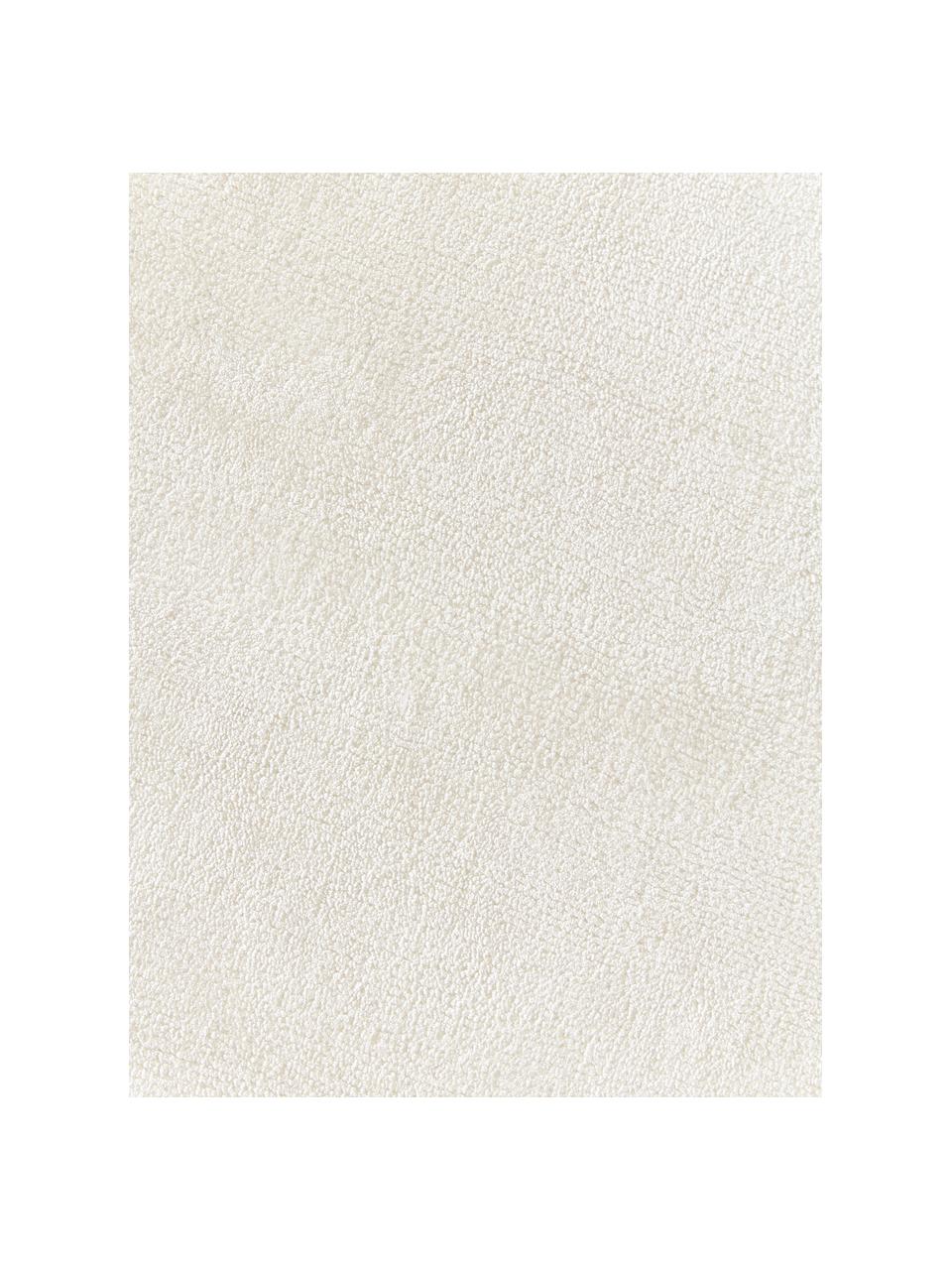 Handgewebter Viskoseläufer Wavy mit welligem Rand, Flor: 100 % Viskose, Beige, B 75 x L 250 cm