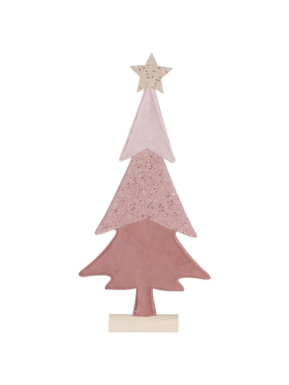 Oggetto decorativo Debra, Legno di pino, feltro, Tonalità rosa, legno di pino, Larg. 23 cm