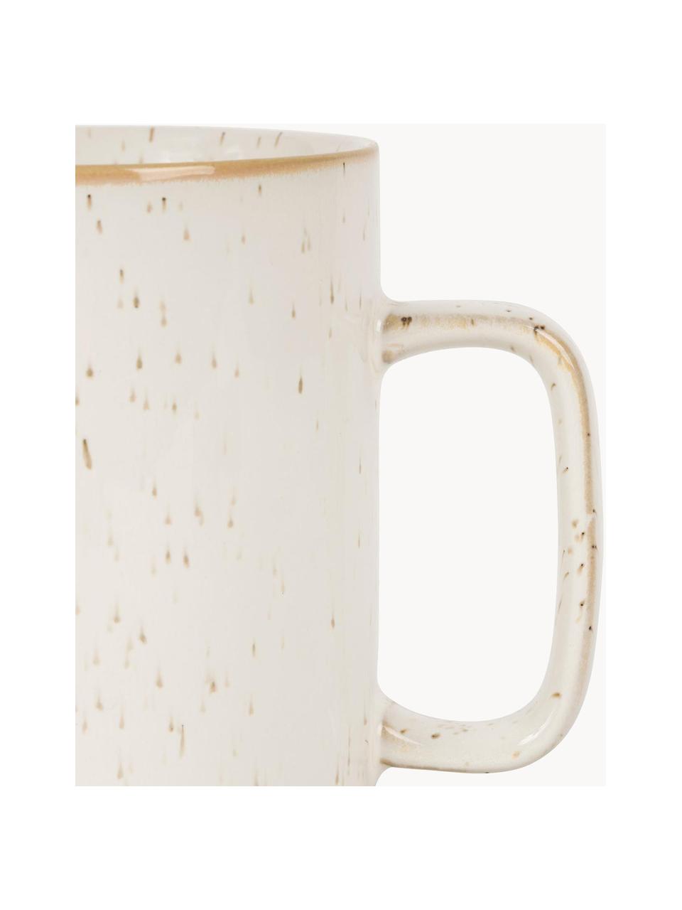 Tasse avec couvercle et passoire Nordika, Beige clair, chiné, bois foncé, Ø 9 x haut. 12 cm, 370 ml