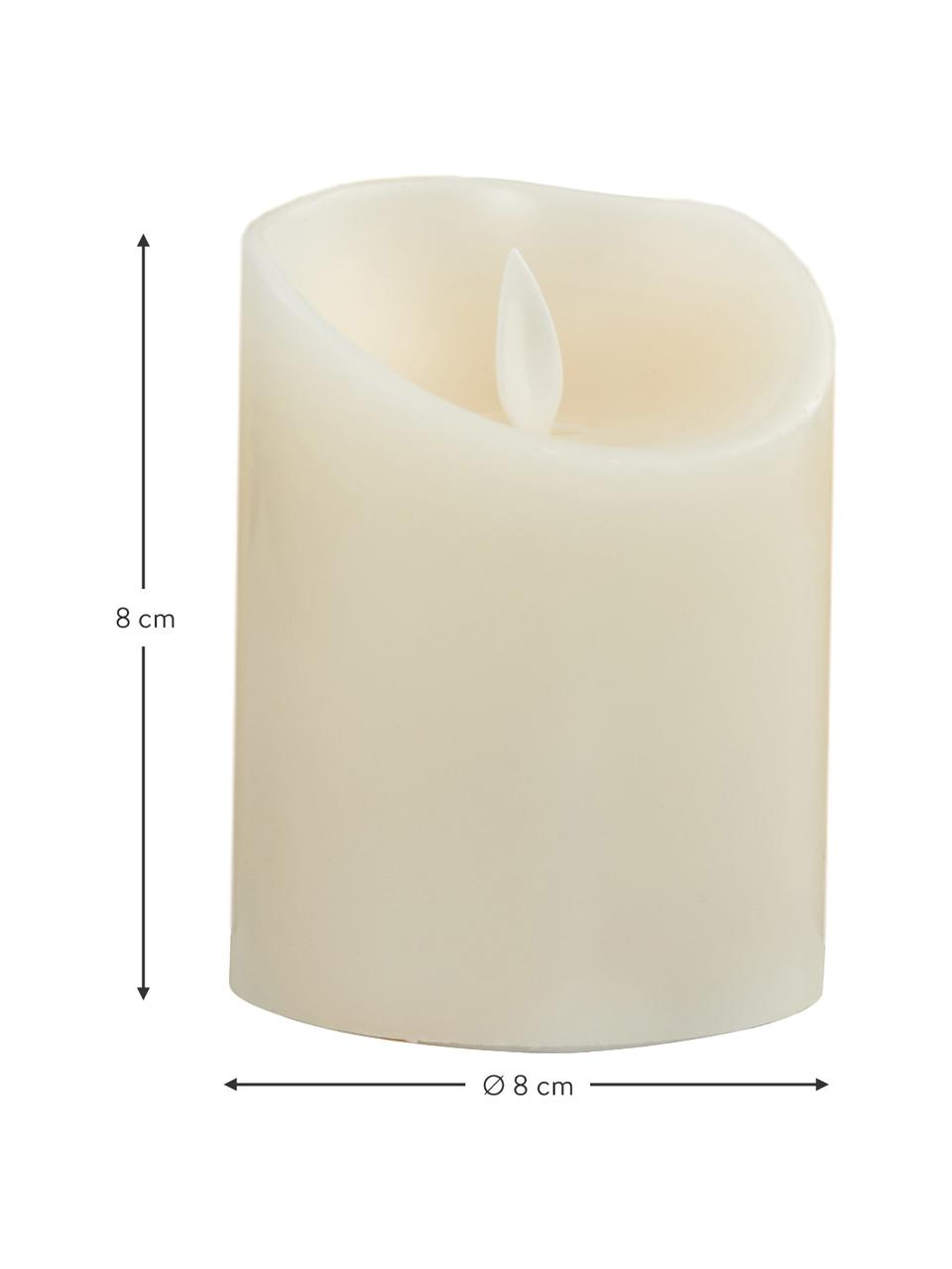 Sada LED svíček Glowing Flame, 3 díly, Parafín, umělá hmota, Krémová, Sada s různými velikostmi