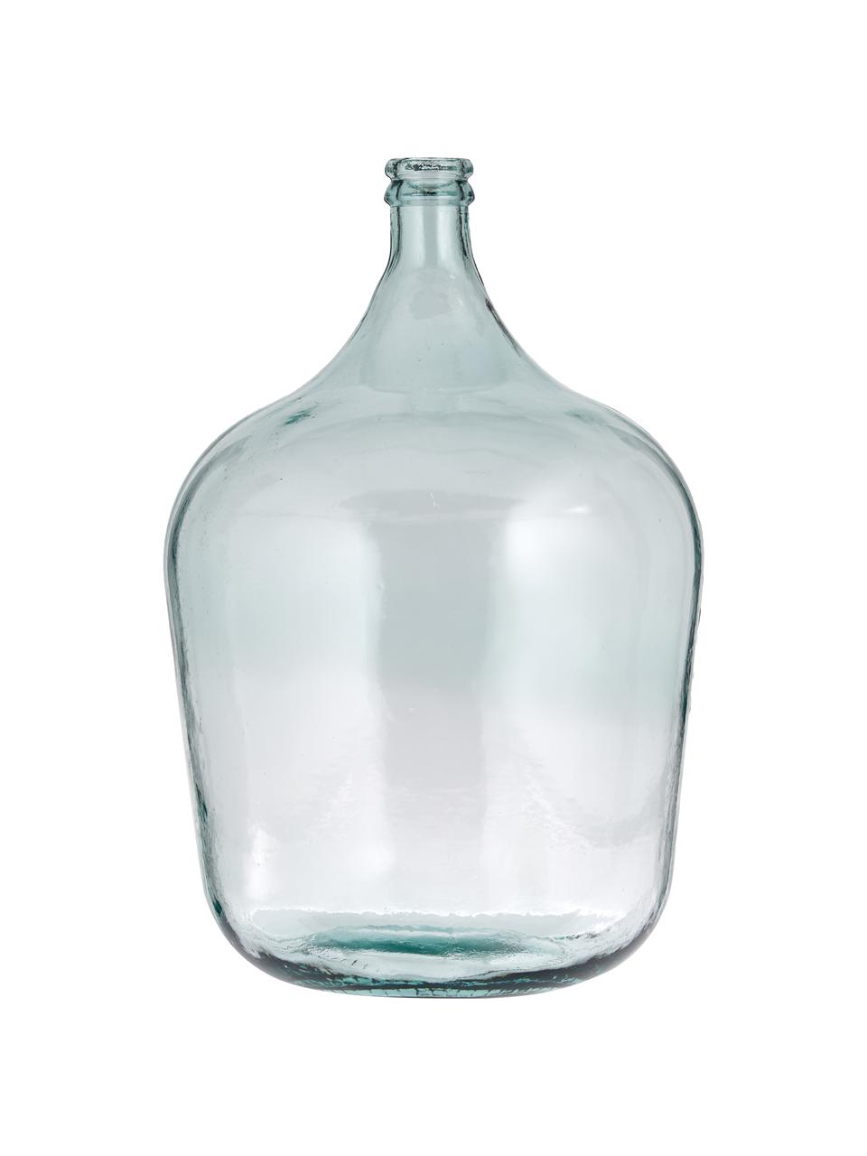 Jarrón de suelo de vidrio reciclado Beluga, Vidrio reciclado, Azul claro, Ø 40 x Al 56 cm