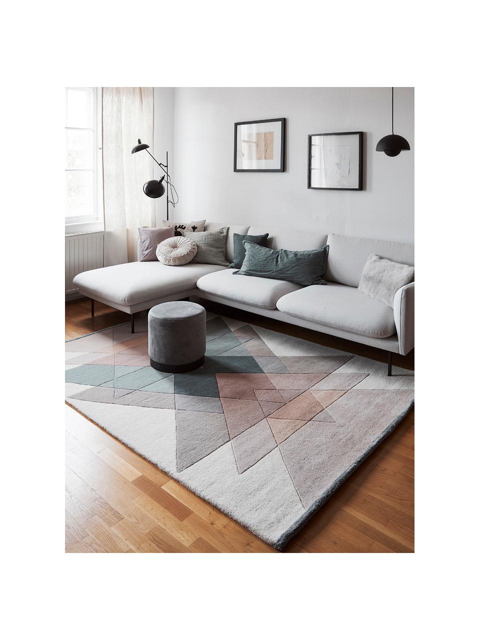 Tapis design pure laine pastel Freya, Multicolore, larg. 140 x long. 200 cm (taille S)