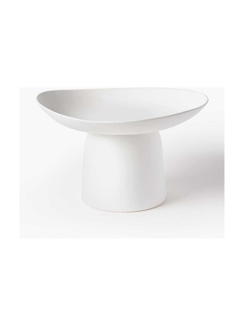 Dekorativní mísa Lou, V 22 cm, Kamenina, Bílá, Š 35 cm, V 22 cm