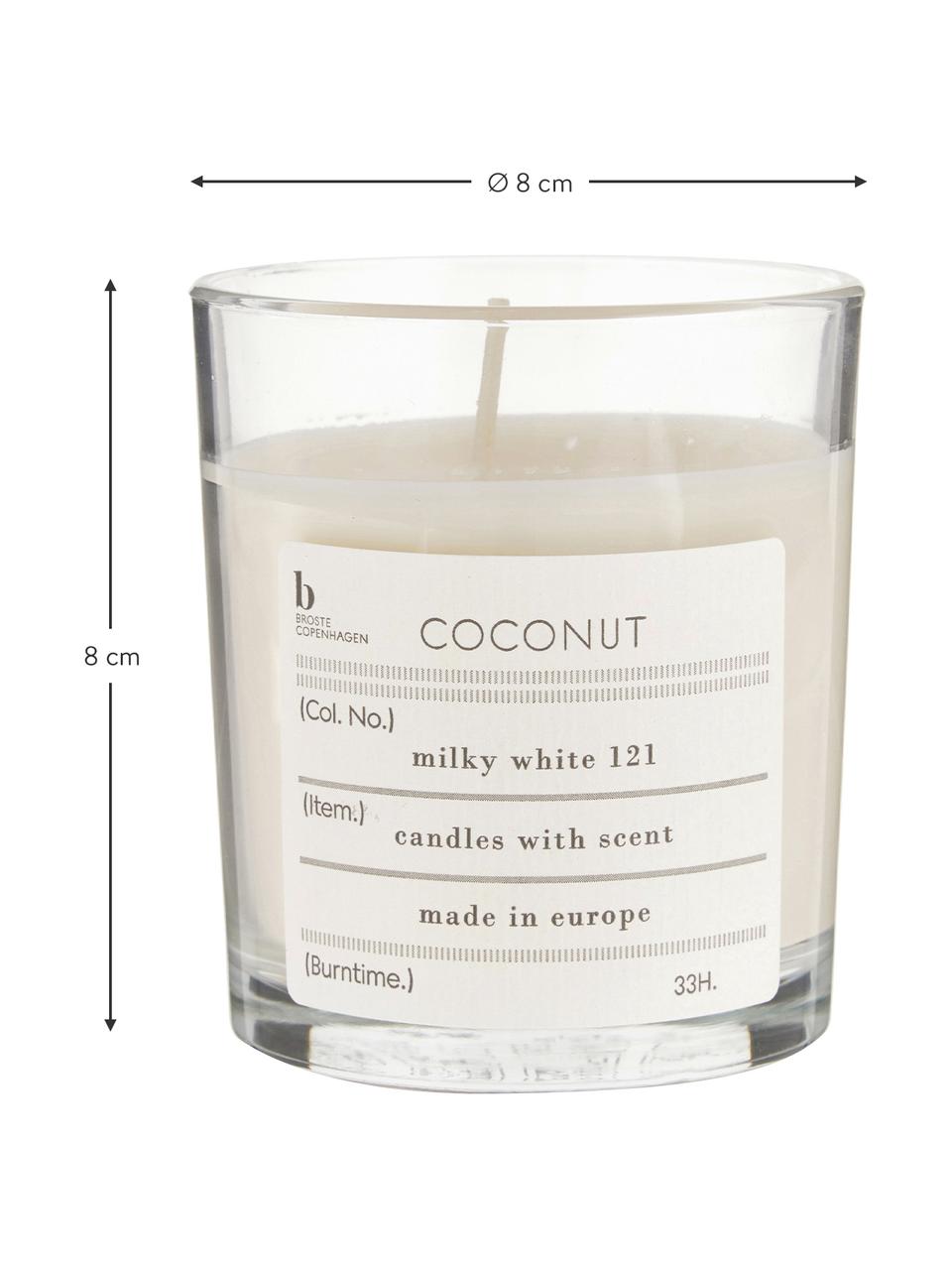 Vonná svíčka Bliss (kokos), Přírodní sójový vosk, sklo, Kokos, Ø 8 cm, V 8 cm
