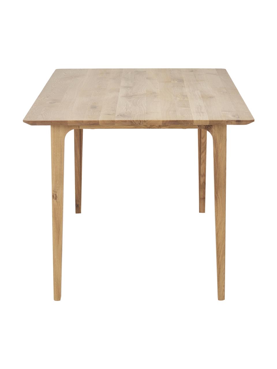 Stół do jadalni z litego drewna dębowego Archie, Lite drewno dębowe, olejowane 
100% drewno FSC pochodzące ze zrównoważonej gospodarki leśnej, Drewno dębowe, S 180 x G 90 cm