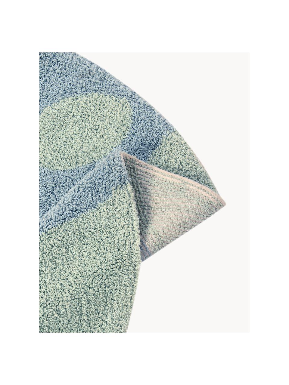 Ručně tkaný dětský koberec Big Big World, pratelný, Šedomodrá, šalvějově zelená, Ø 100 cm (velikost S)