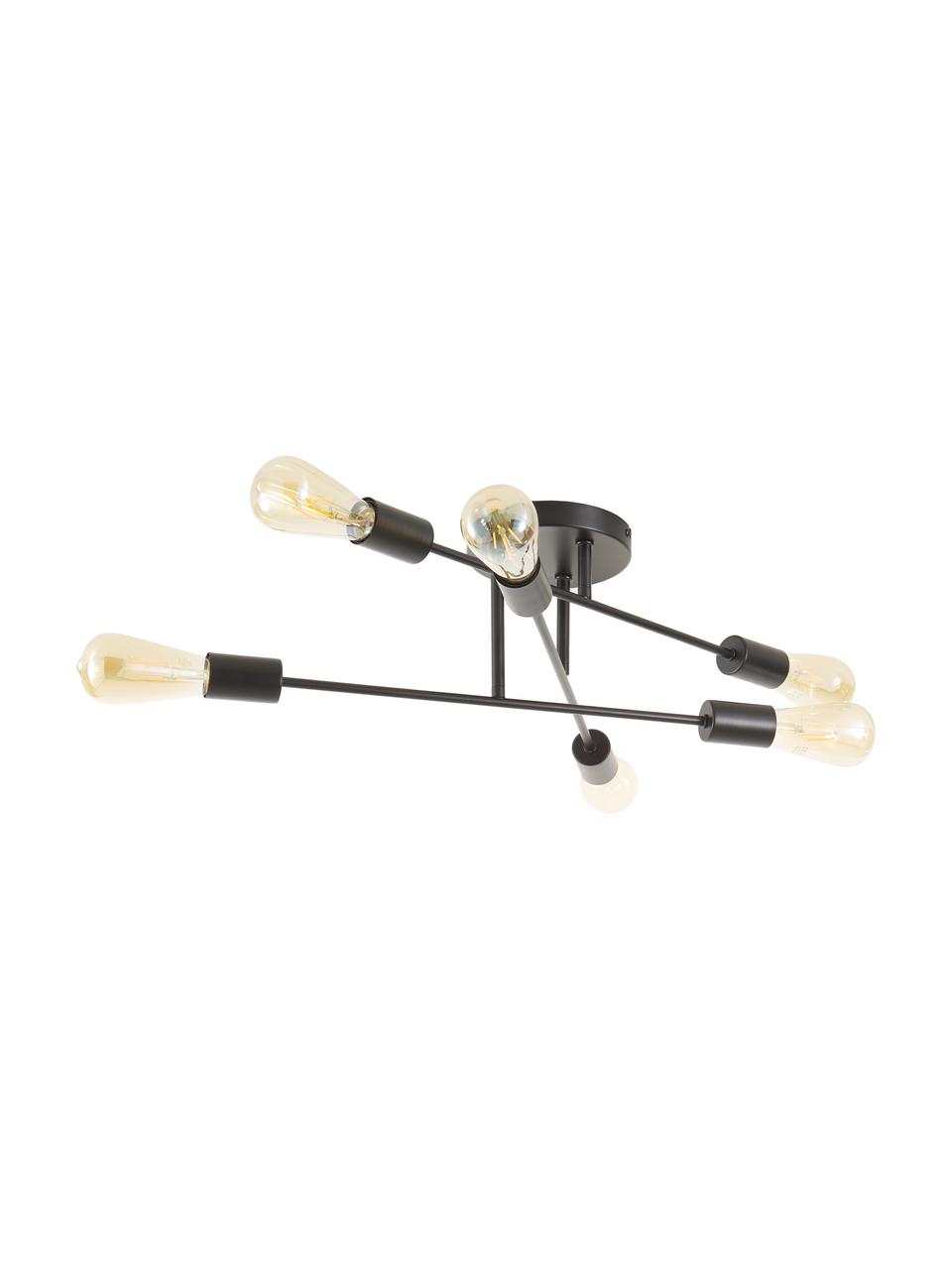 Lampa sufitowa Venja, Czarny, Ø 55 x W 20 cm