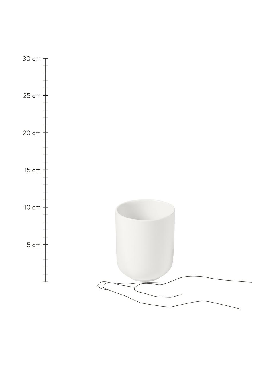 Tasses à café en porcelaine Nessa, 4 pièces, Porcelaine dure de haute qualité, Blanc, Ø 8 x haut. 10 cm