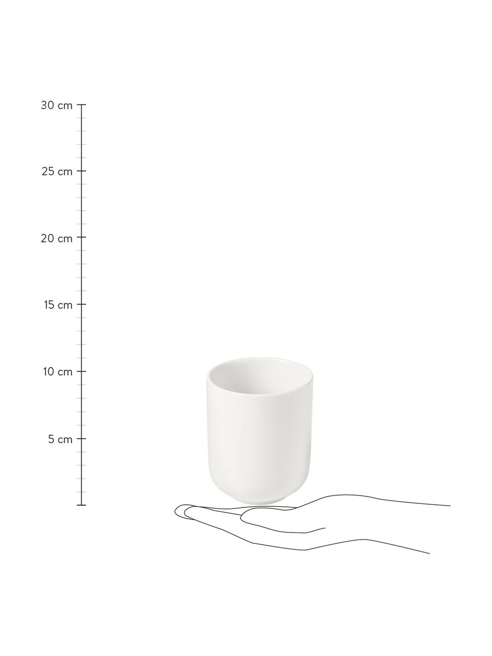 Tazza caffè in porcellana Nessa 4 pz, Porcellana a pasta dura di alta qualità, Bianco, Ø 8 x Alt. 10 cm