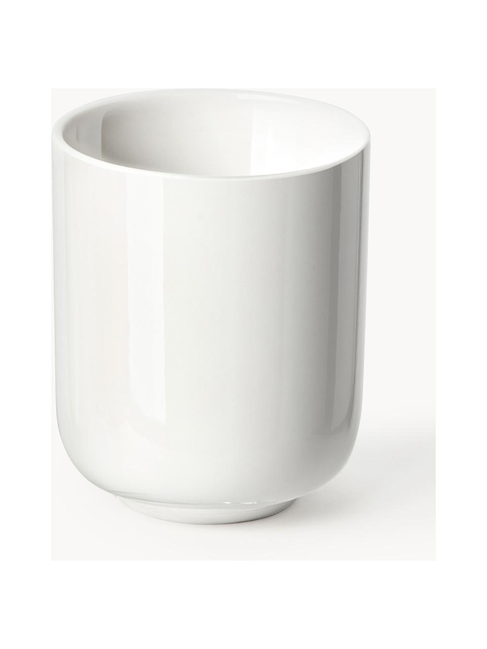 Porcelánové hrnčeky na kávu Nessa, 4 ks, Vysokokvalitný porcelán, Lomená biela, lesklá, Ø 8 x V 10 cm, 200 ml