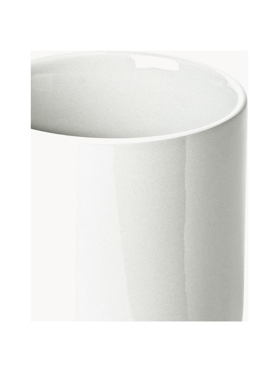 Tazas de porcelana Nessa, 4 uds., Porcelana dura de alta calidad, esmaltada, Off White brillante, Ø 8 x Al 10 cm, 200 ml