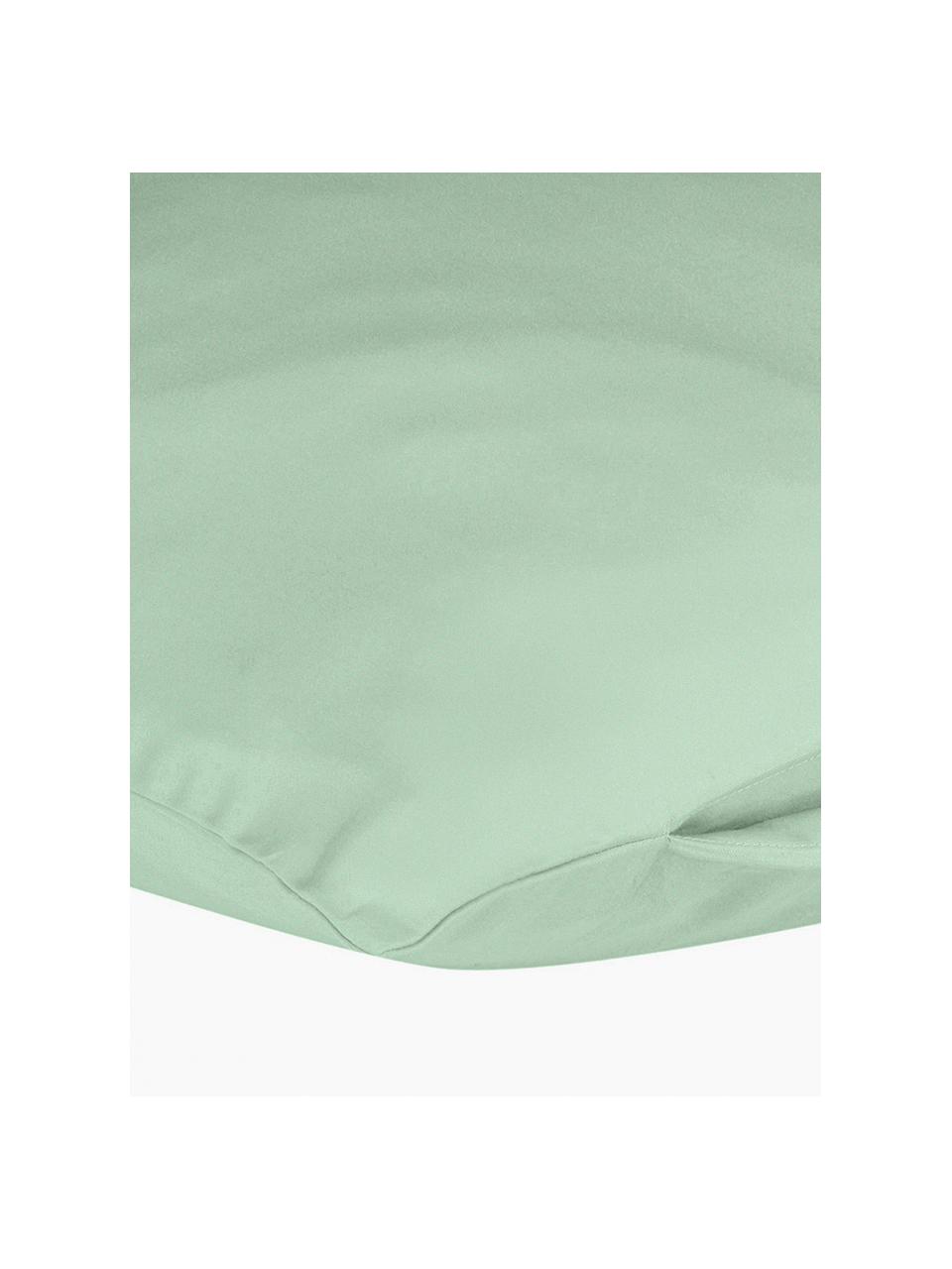 Funda de almohada de satén Comfort, 45 x 85 cm, Verde salvia, An 45 x L 85 cm