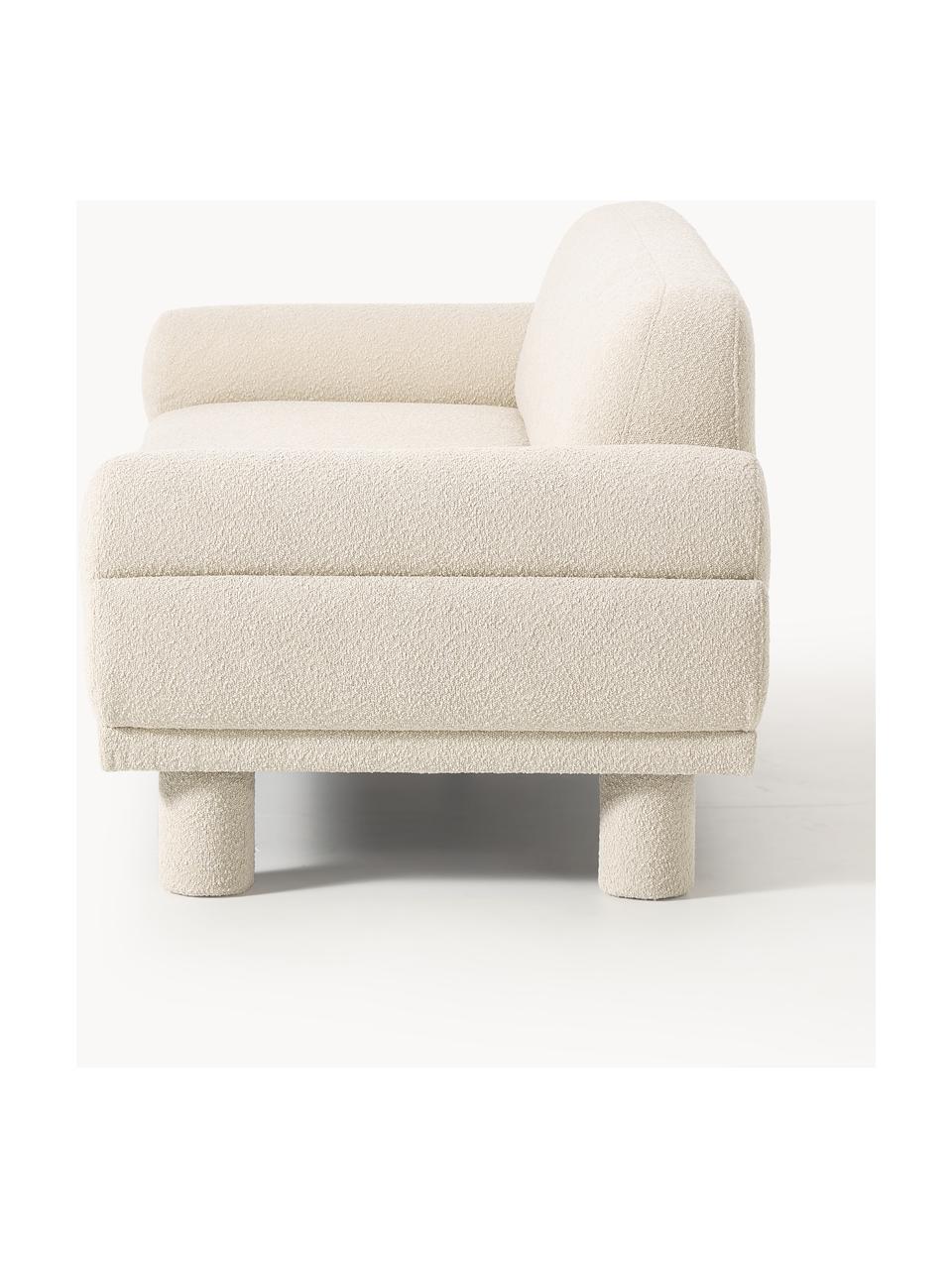 Bouclé-Sofa Lilo (3-Sitzer), Bezug: Bouclé (93 % Polyester, 6, Füße: Kunststoff, gepolstert Di, Bouclé Hellbeige, B 230 x T 93 cm