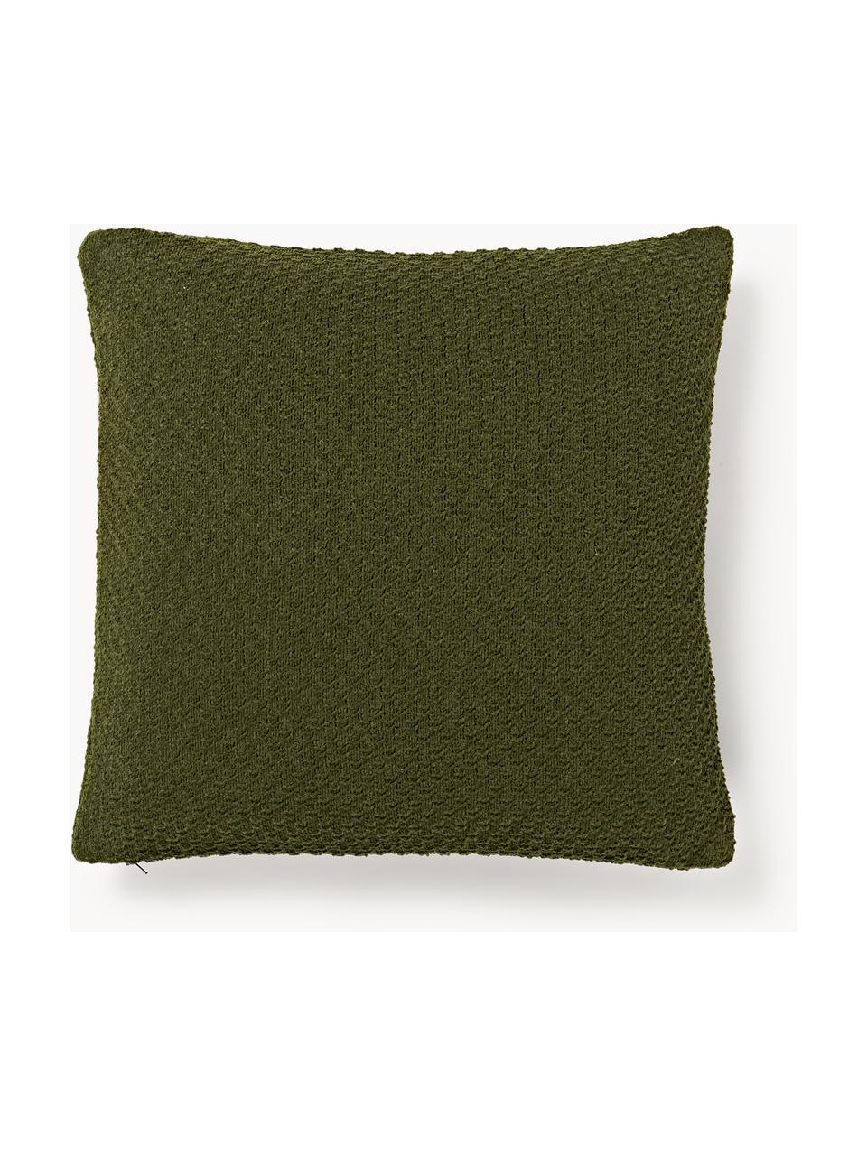 Housse de coussin 60x60 en chenille Everly, 100 % polyester (recyclé), certifié GRS

Le matériau est certifié selon STANDARD 100 by OEKO-TEX®, 11.HIN.00050, Vert foncé, larg. 50 x long. 50 cm