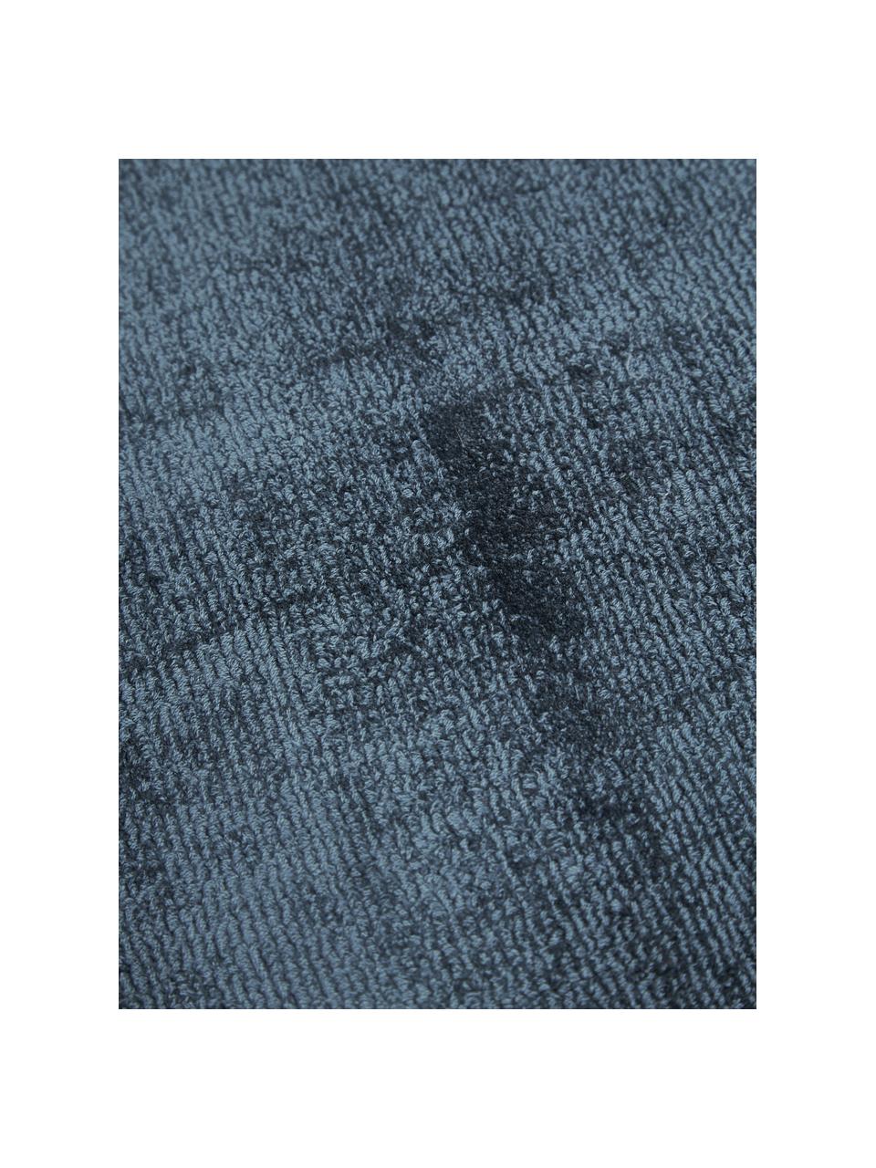 Tappeto in viscosa taftato a mano Jane, Retro: 100% cotone Il materiale , Blu scuro, Larg. 160 x Lung. 230 cm  (taglia M)