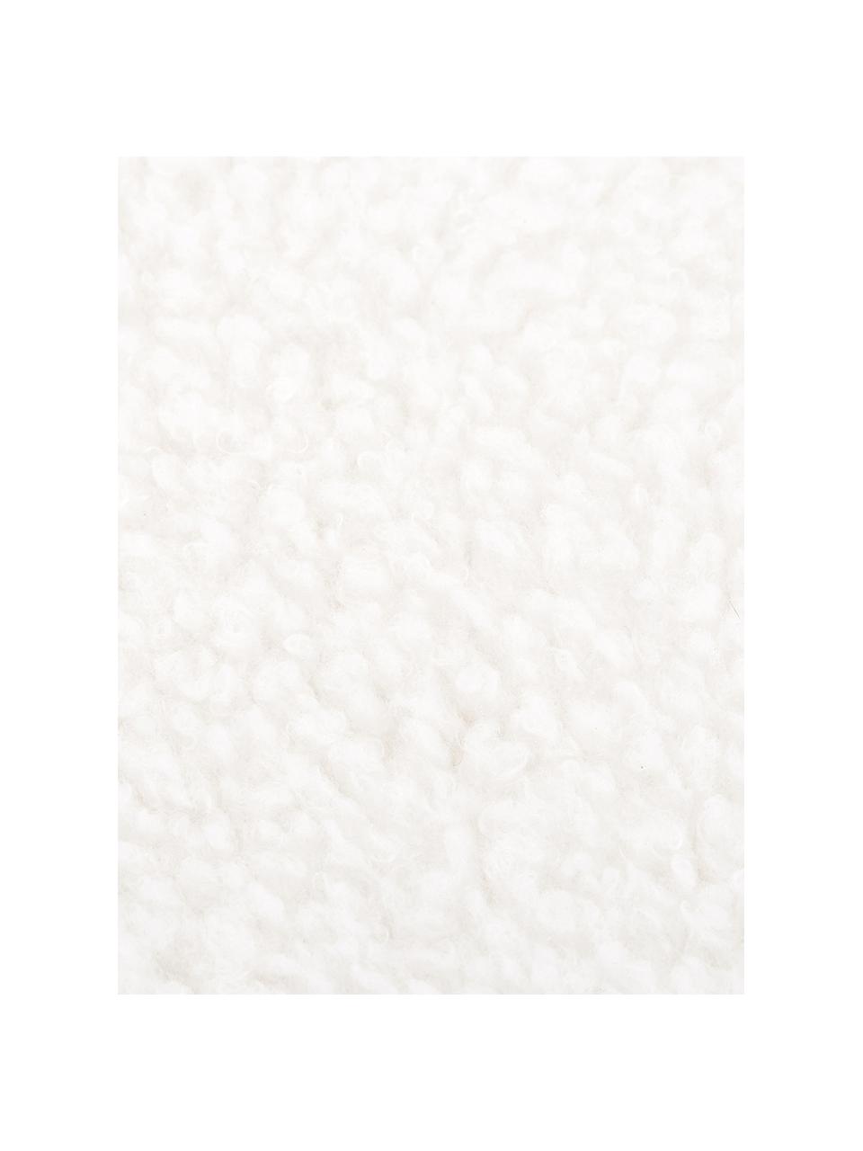 Flauschige Teddy-Kissenhülle Mille in Creme, Vorderseite: 100% Polyester (Teddyfell, Rückseite: 100% Polyester (Teddyfell, Creme, B 30 x L 50 cm