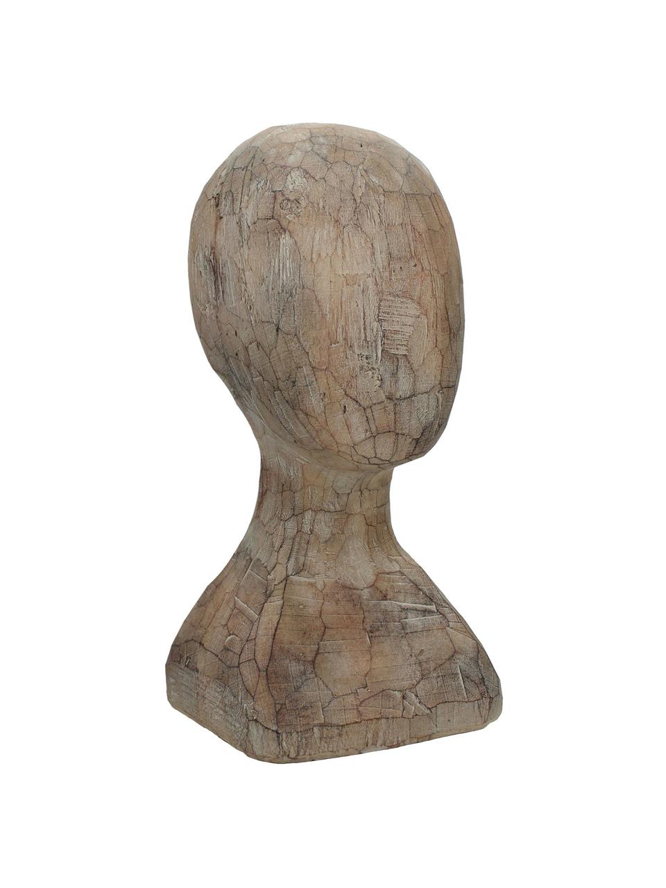 Dekorácia Head, Polymérová živica, Hnedá, Š 15 x V 30 cm