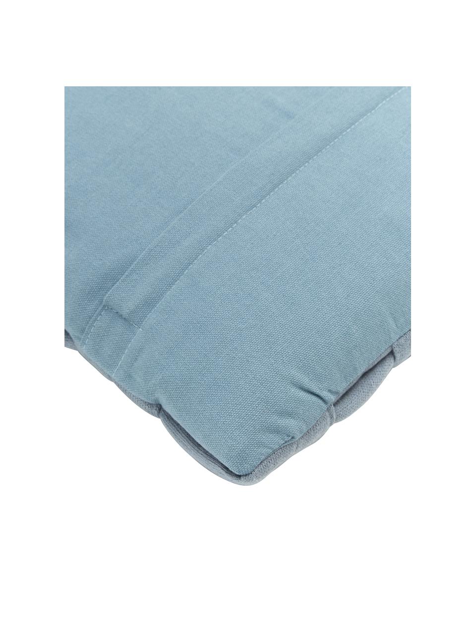 Housse de coussin tissé 40x40 bleu Norman, Bleu, larg. 40 x long. 40 cm