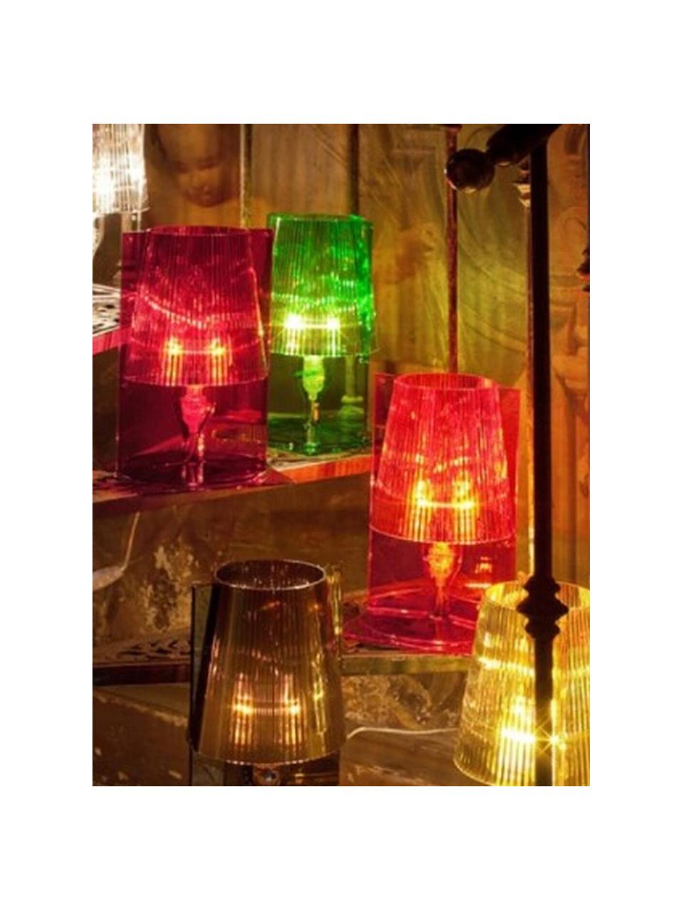 Petite lampe à poser Take, Terracotta, transparent, larg. 19 x haut. 31 cm