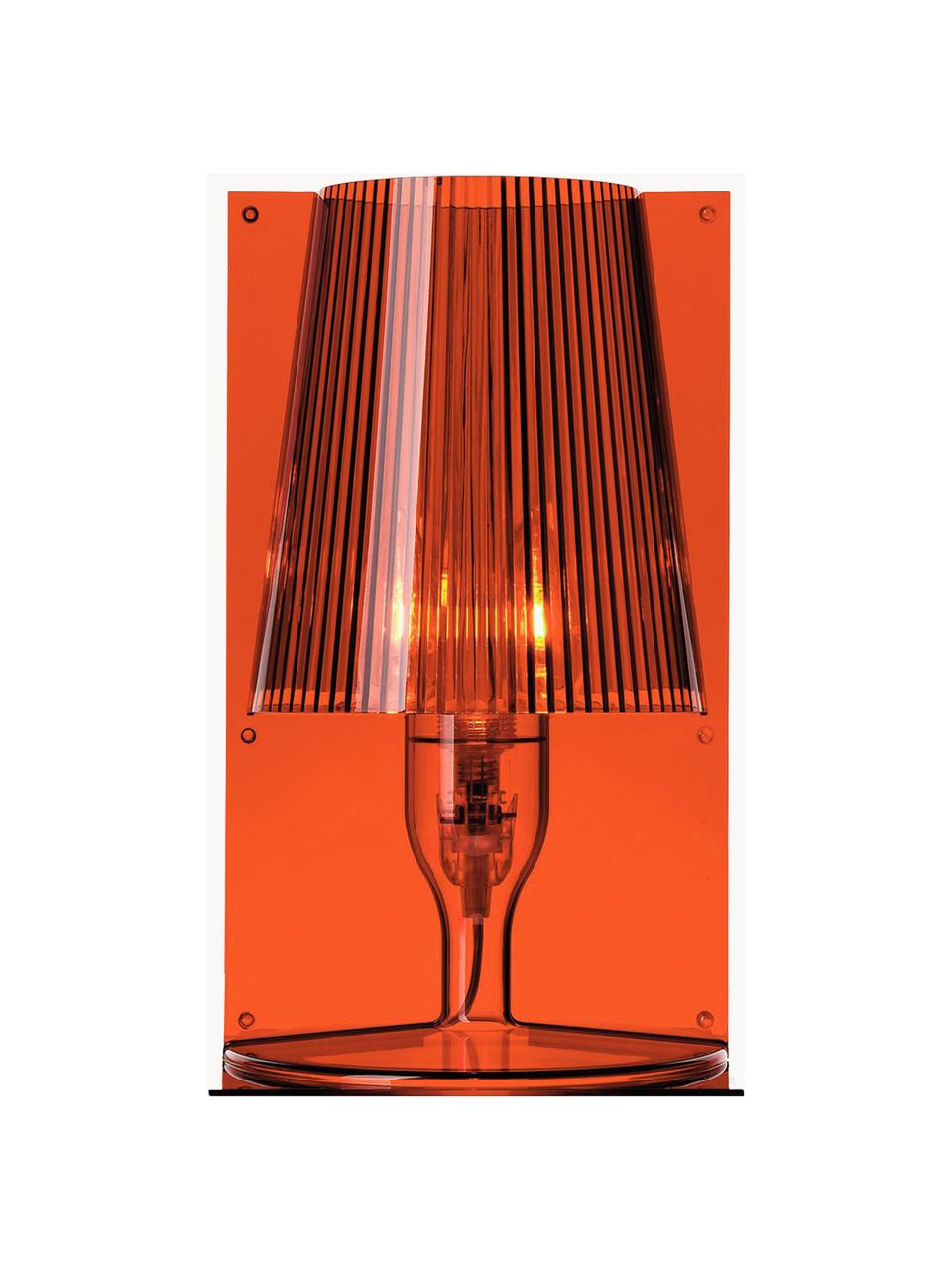 Kleine LED tafellamp Take, Lamp: kunststof, Terracotta, transparant, B 19 x H 31 cm