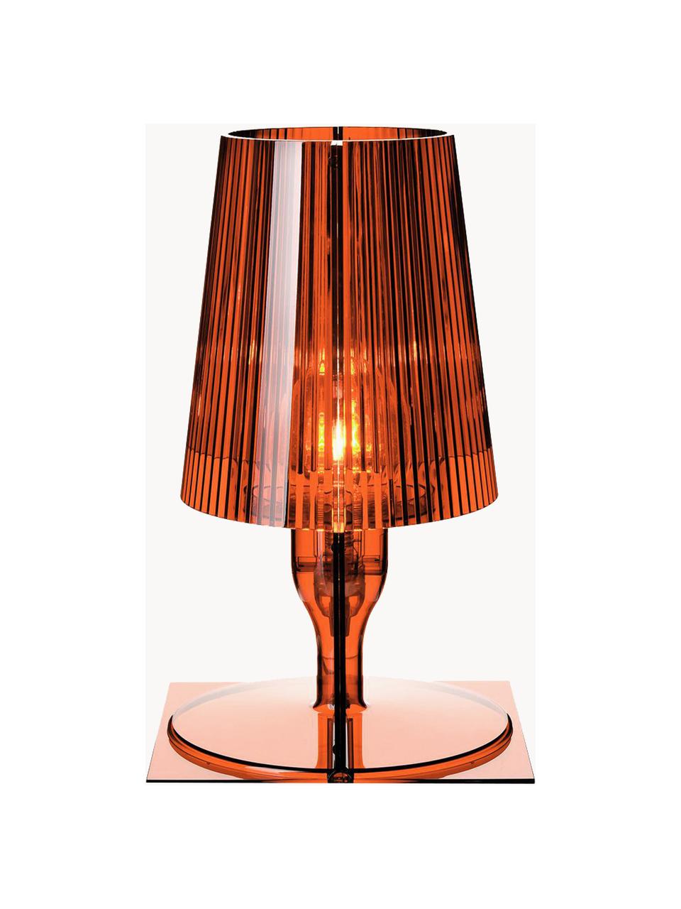 Lampada da tavolo LED Take, Lampada: plastica, Terracotta, trasparente, Larg. 19 x Alt. 31 cm
