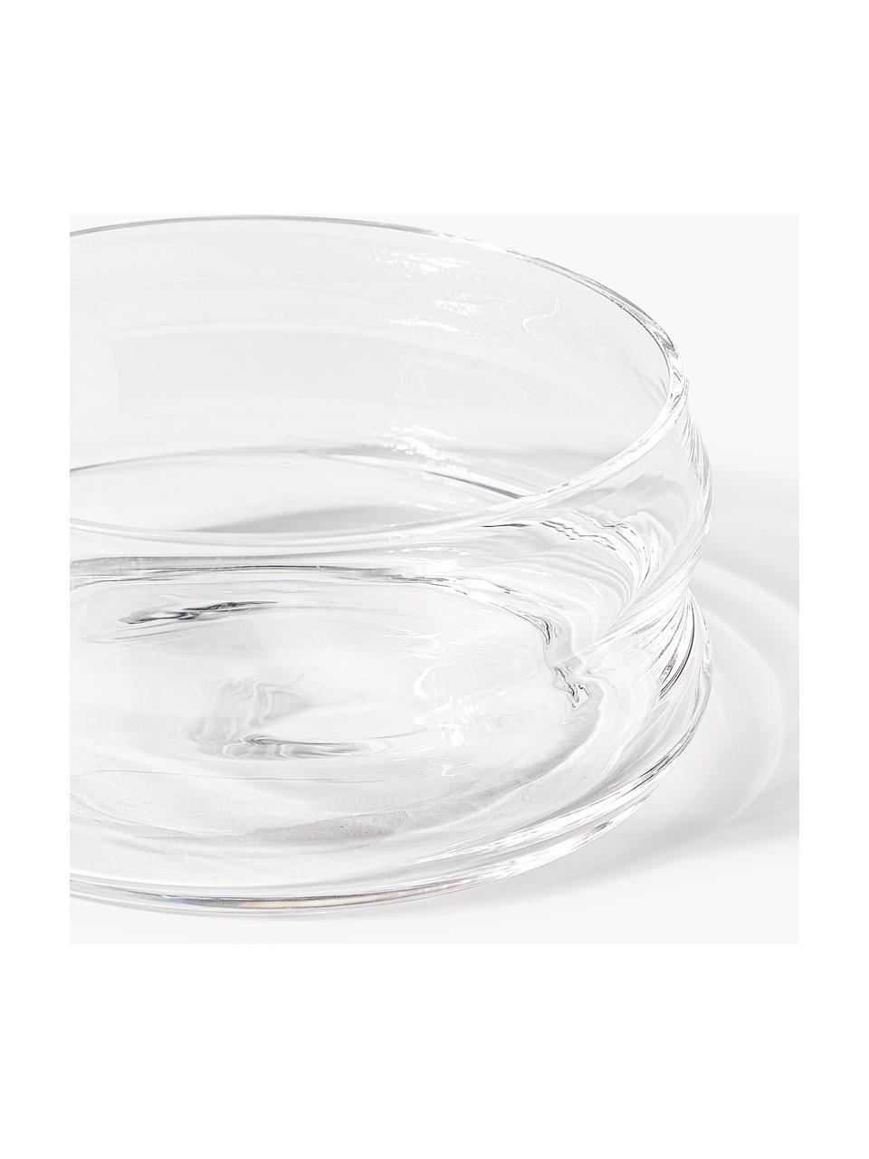 Ručně foukané misky Bubbly, 4 ks, Sodnovápenaté sklo, Transparentní, Ø 12 cm, V 5 cm
