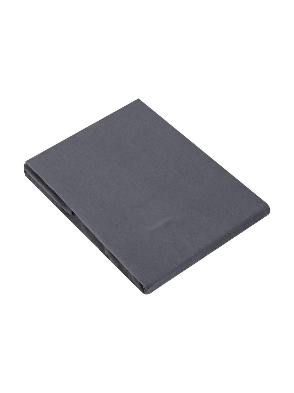 Drap-housse en flanelle Erica, Gris foncé