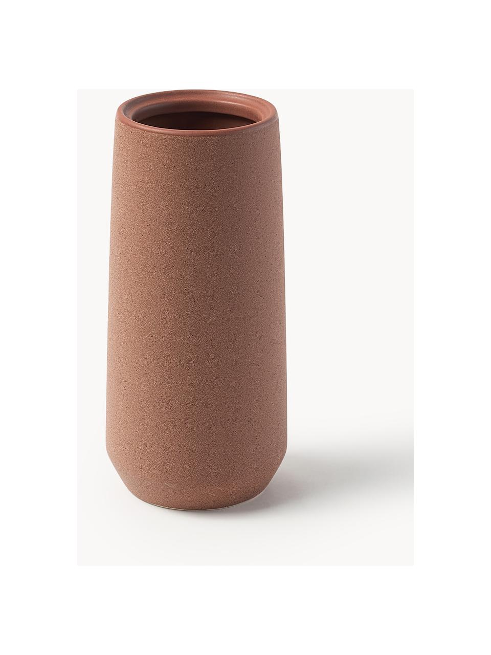 Scopino wc Leibi, Contenitore: gres, Manico: plastica, Terracotta, Ø 10 x Alt. 35 cm