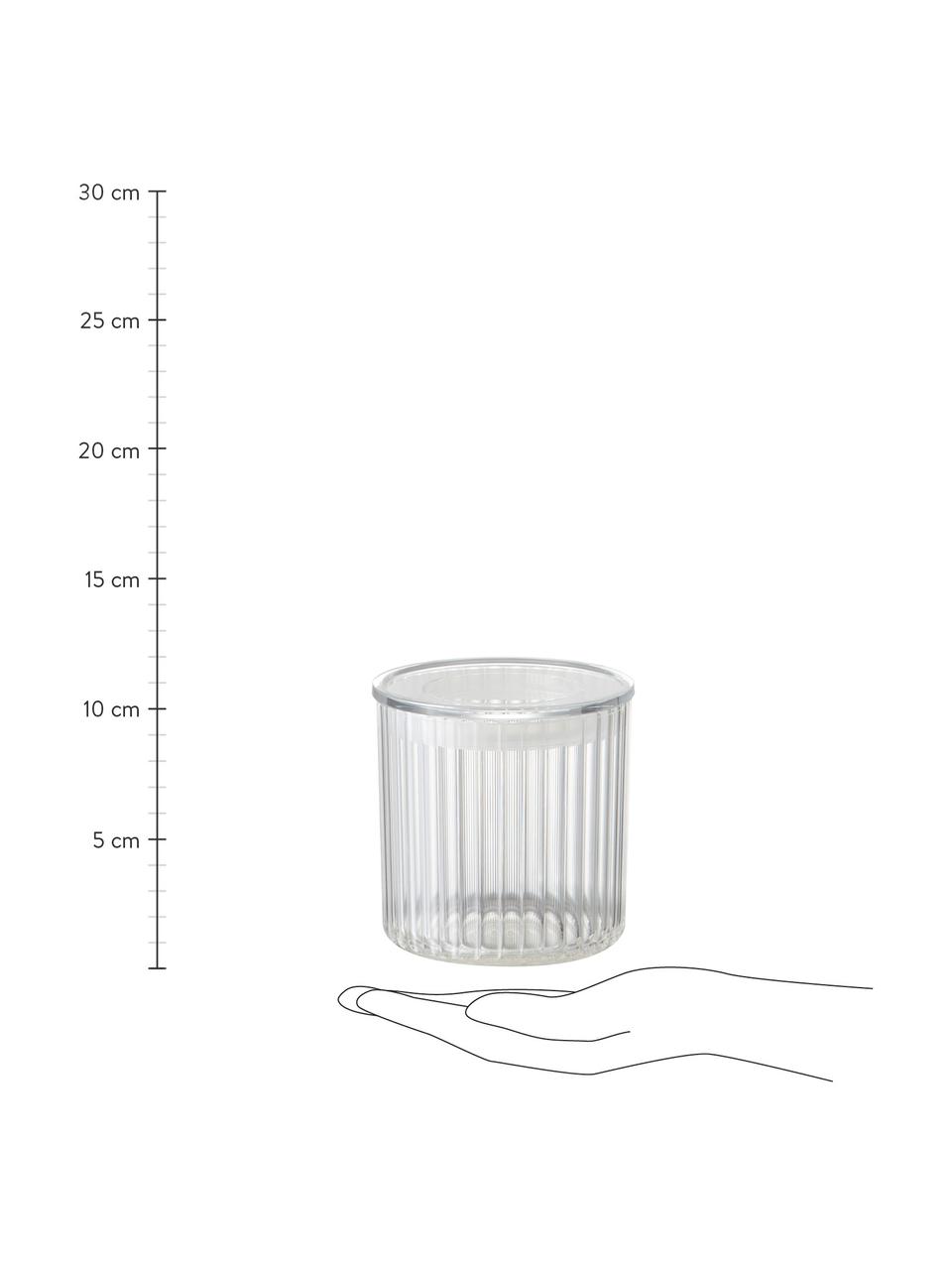 Barattolo trasparente in materiale sintetico Fonte, Materiale sintetico (PMS), Trasparente, Ø 10 x Alt. 11 cm