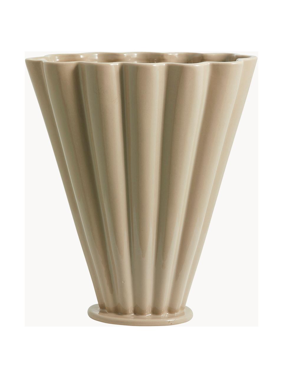 Vasi in ceramica Colla, alt. 28 cm, 2 pz, Ceramica, Beige, Larg. 25 x Alt. 28 cm
