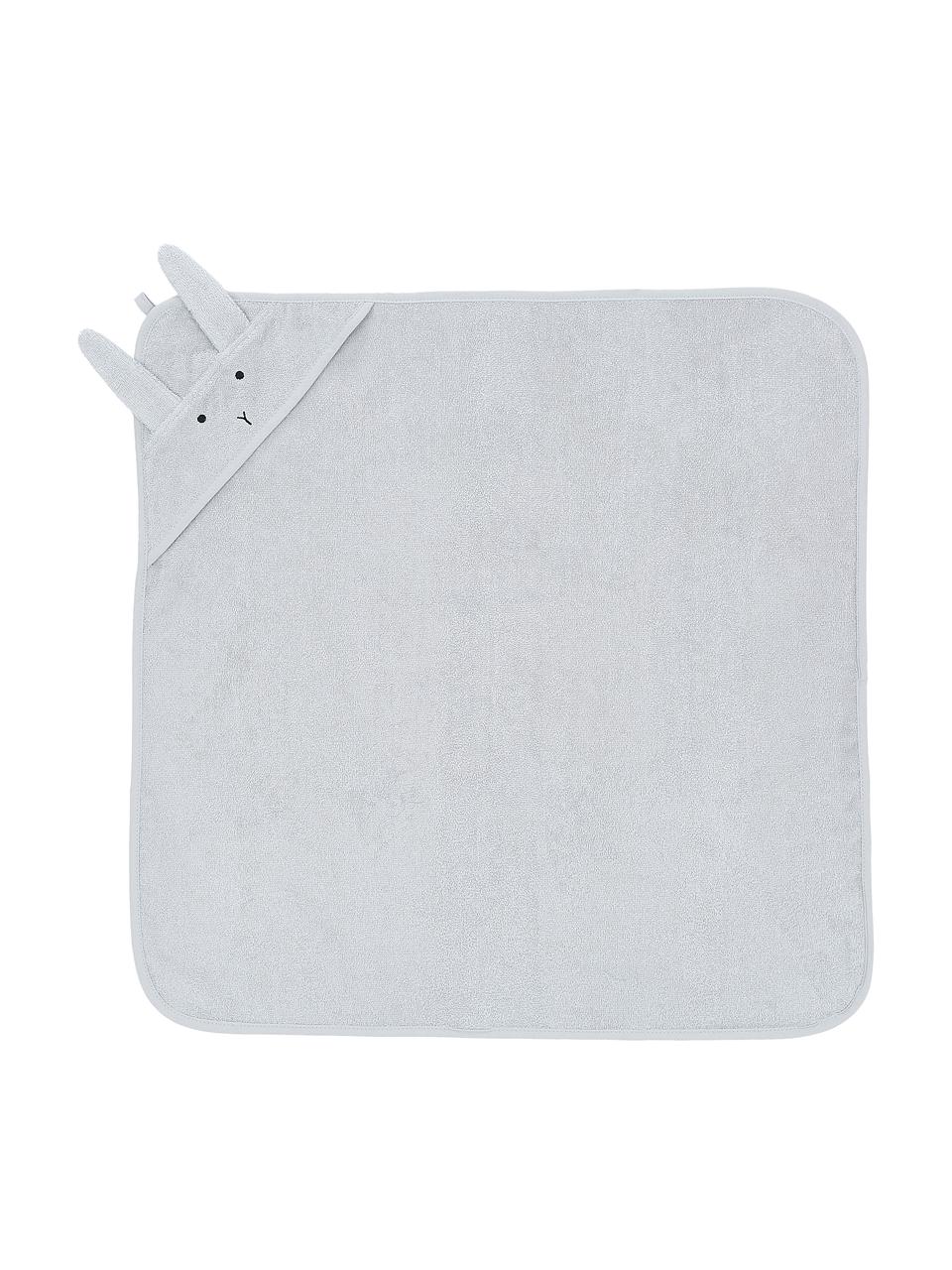 Babyhandtuch Albert Rabbit, 100% Biobaumwolle (Baumwollfrottee), GOTS-zertifiziert, Grau, B 70 x L 70 cm