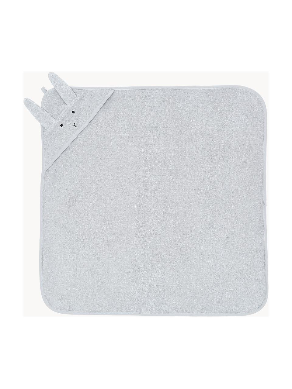 Babyhanddoek Albert Rabbit, 100% biologisch katoen (katoen badstof), Grijs, B 70 x L 70 cm