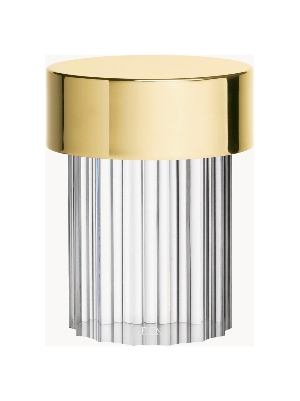 Lampa stołowa z funkcją przyciemniania Last Order, Stelaż: tworzywo sztuczne, metal , Odcienie złotego, transparentny, Ø 9 x W 14 cm