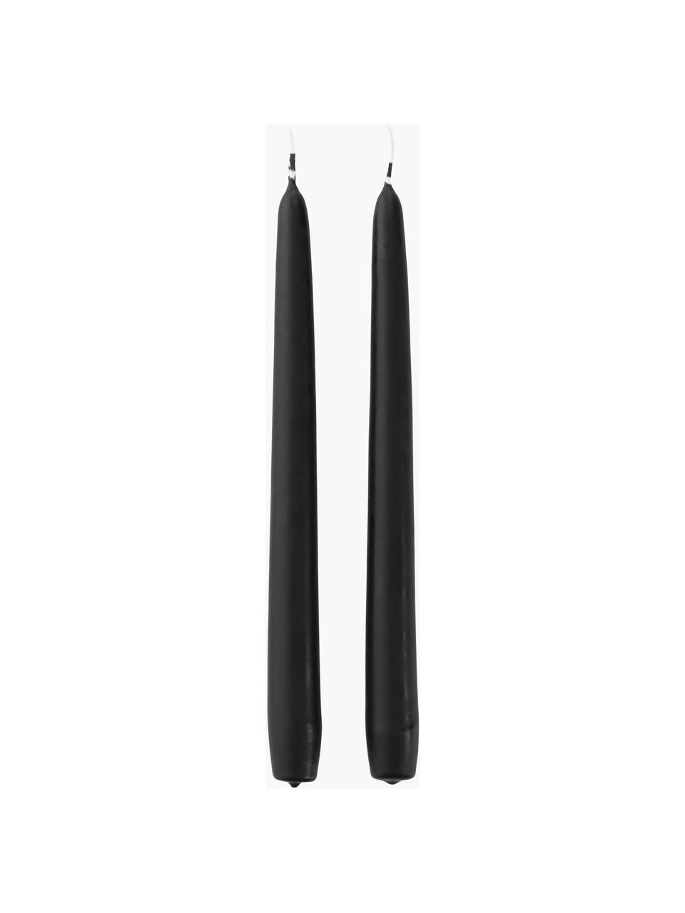Stolní svíčky Madeon, 2 ks, 40 % stearin, 60 % parafín, Černá, V 25 cm