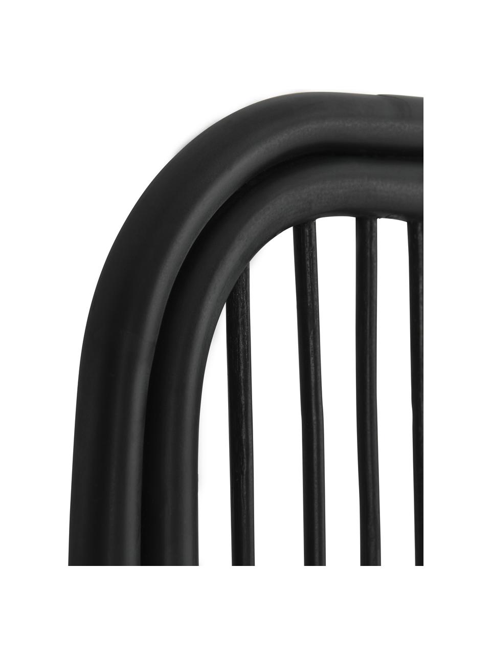 Zagłówek do łóżka z rattanu Nago, Rattan, Czarny, S 185 x W 154 cm