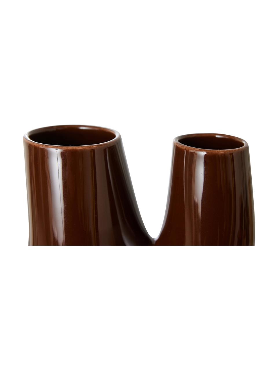 Kameninová váza Organic, Kamenina, Tmavě hnědá, Š 20 cm, V 25 cm