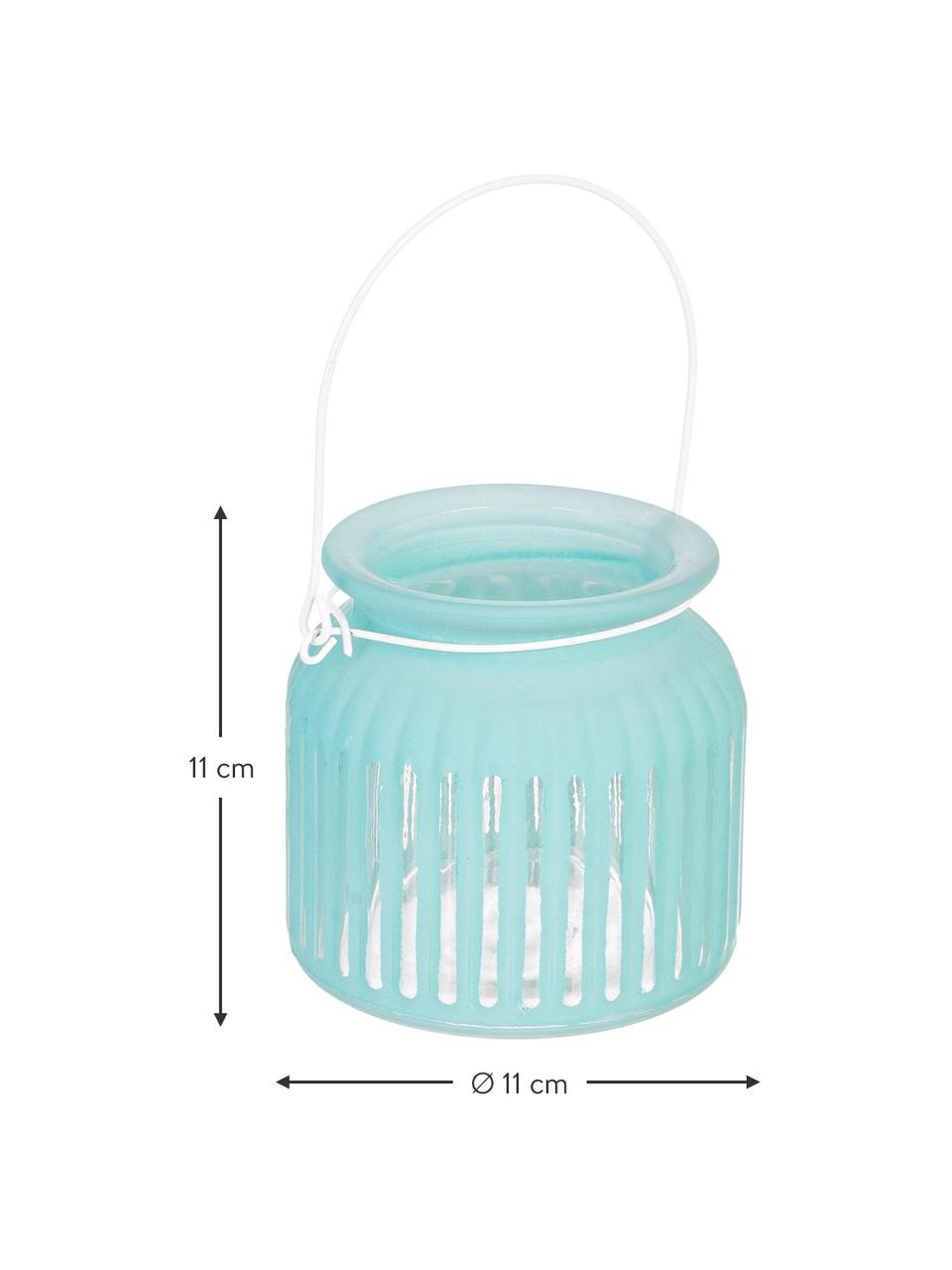 Bougeoir pour bougies chauffe-plat en verre turquoise Claire, Turquoise, Ø 11 cm x haut. 11 cm