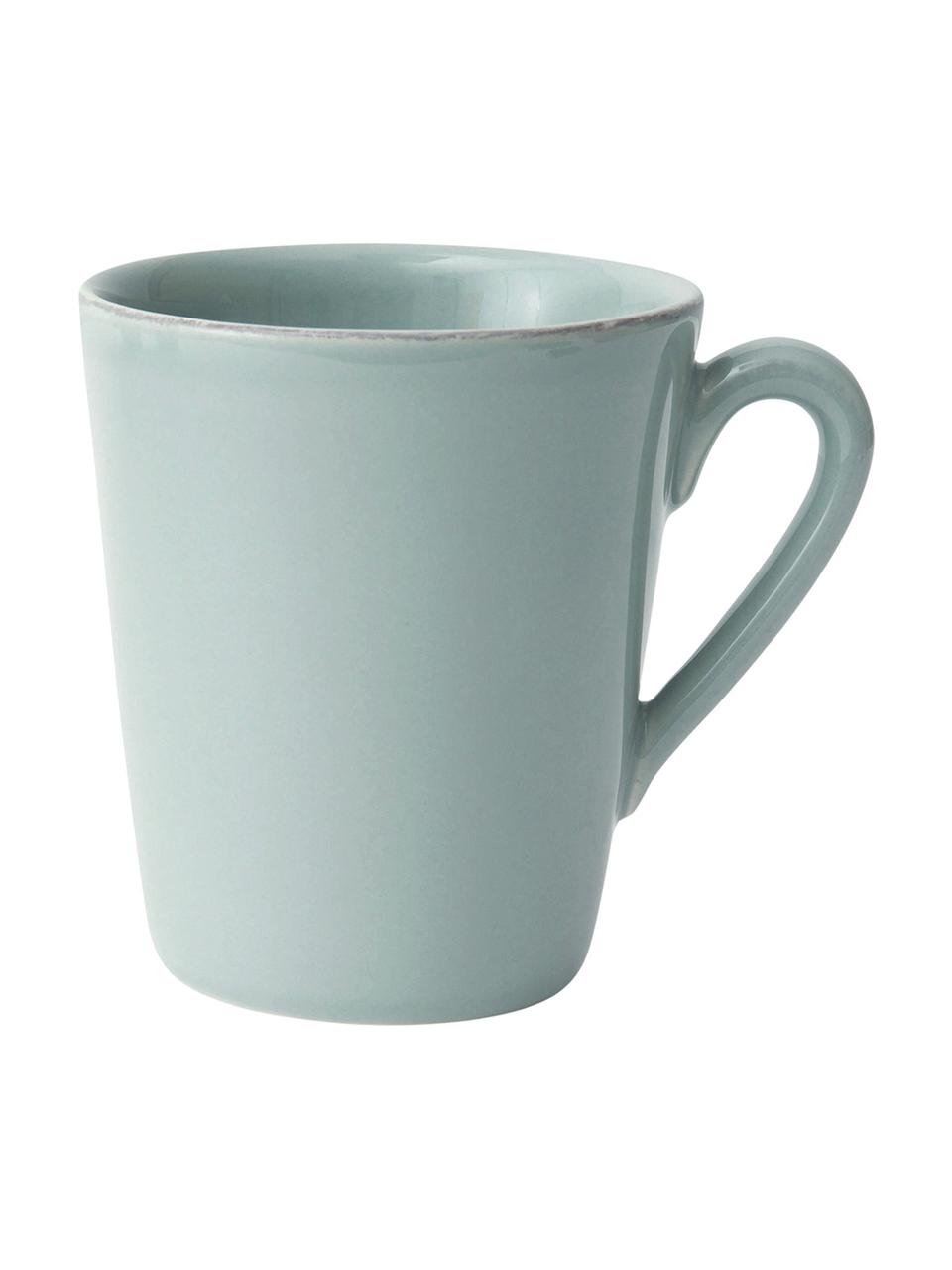 Tasse rustique Constance, 2 pièces, Grès cérame, Turquoise, Ø 9 x haut. 10 cm, 250 ml